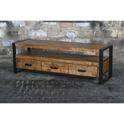 Opbergkast Nairobi Mangohout Naturel hout 150x45x50 cm-TV-meubels-Livingfurn
