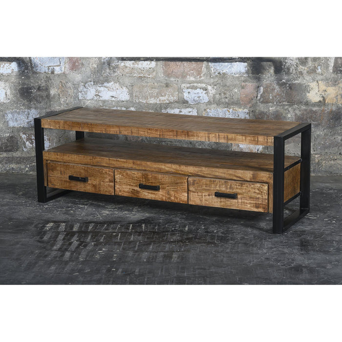 Opbergkast Nairobi Mangohout Naturel hout 150x45x50 cm-TV-meubels-Livingfurn