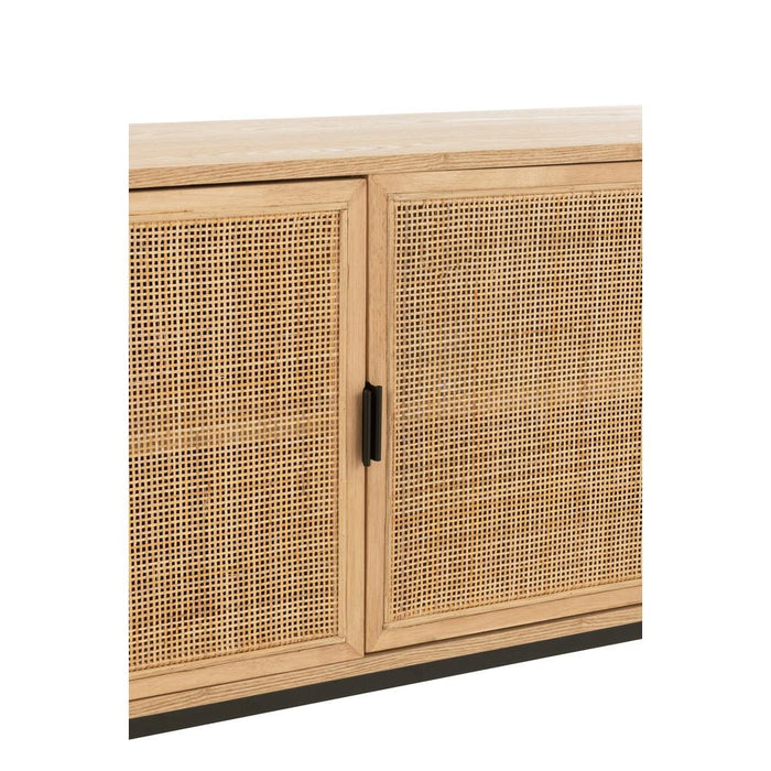 Opbergkast Naturel Cane Vierkant 40x120 cm-Opbergkasten-J-Line