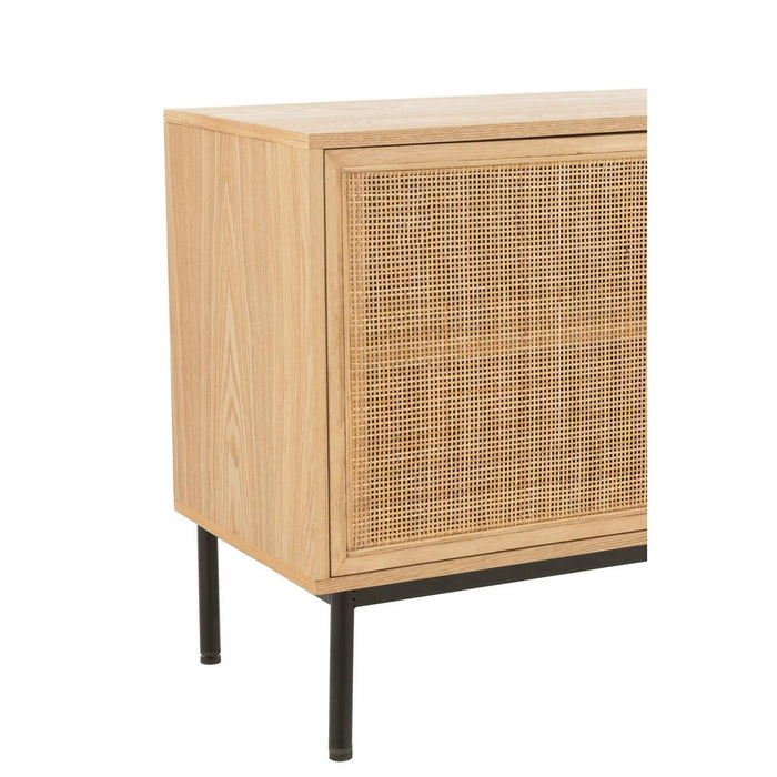 Opbergkast Naturel Cane Vierkant 40x120 cm-Opbergkasten-J-Line