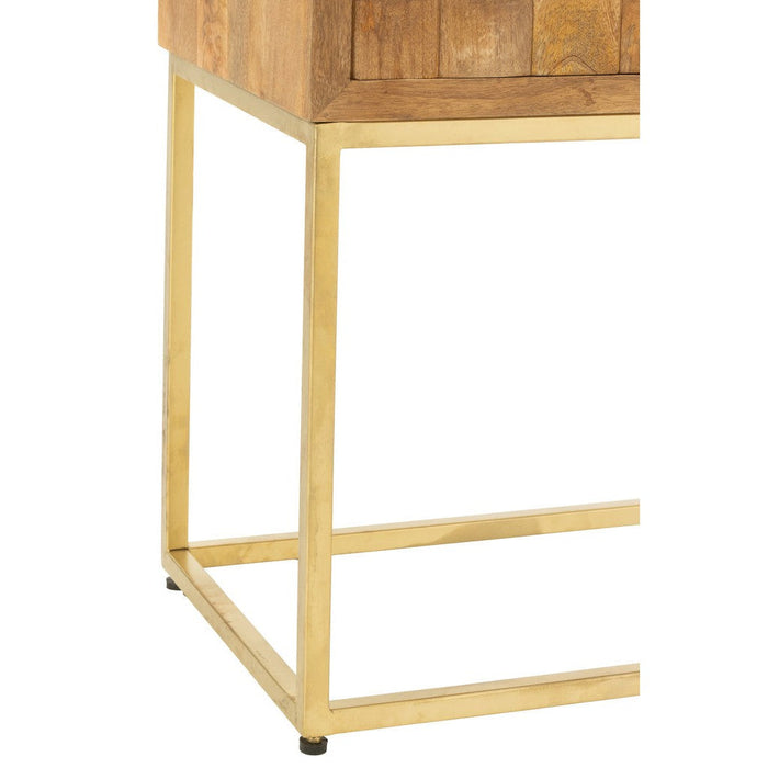 Opbergkast Naturel Mangohout hout 40x76 cm-Opbergkasten-J-Line