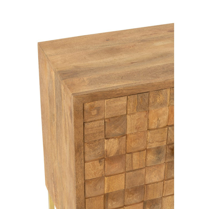 Opbergkast Naturel Mangohout hout 40x76 cm-Opbergkasten-J-Line