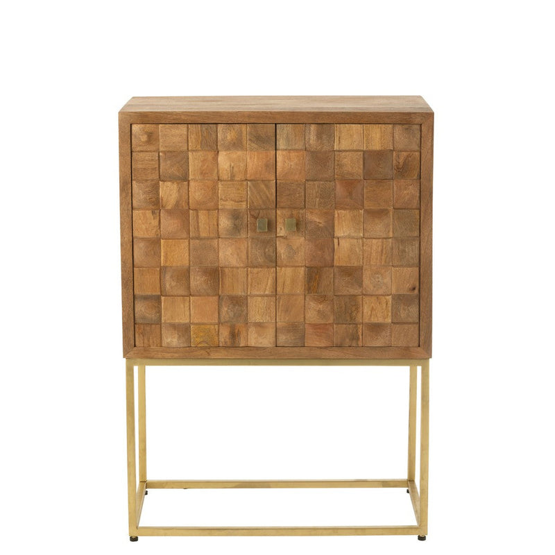 Opbergkast Naturel Mangohout hout 40x76 cm-Opbergkasten-J-Line