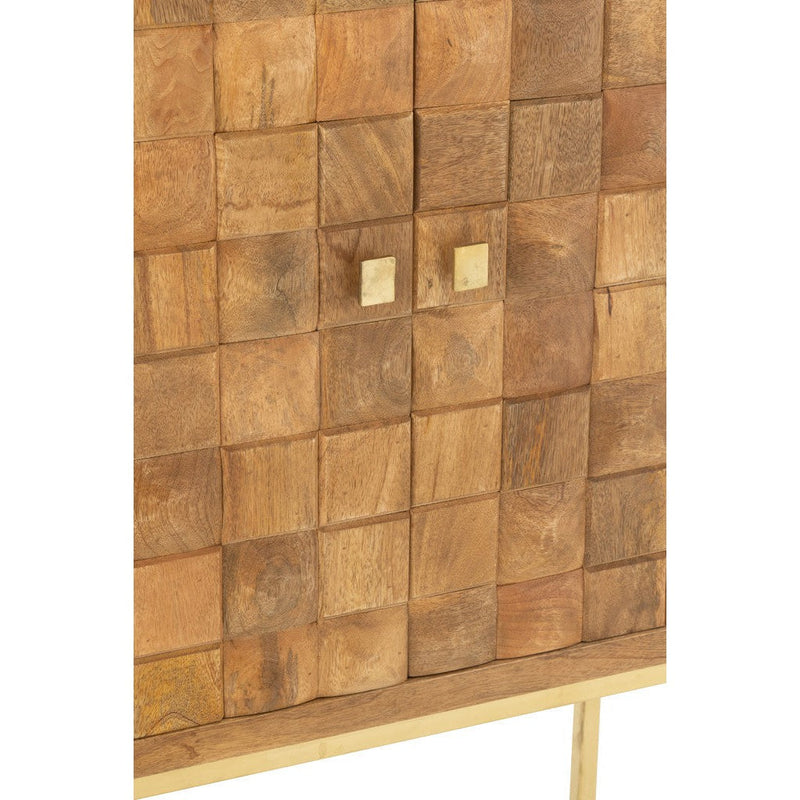 Opbergkast Naturel Mangohout hout 40x76 cm-Opbergkasten-J-Line
