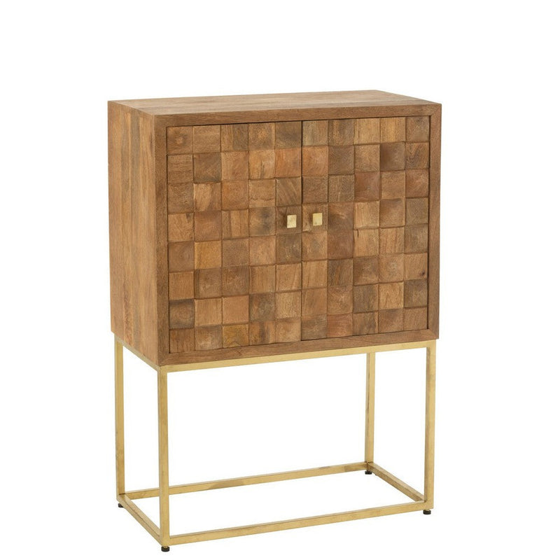 Opbergkast Naturel Mangohout hout 40x76 cm-Opbergkasten-J-Line