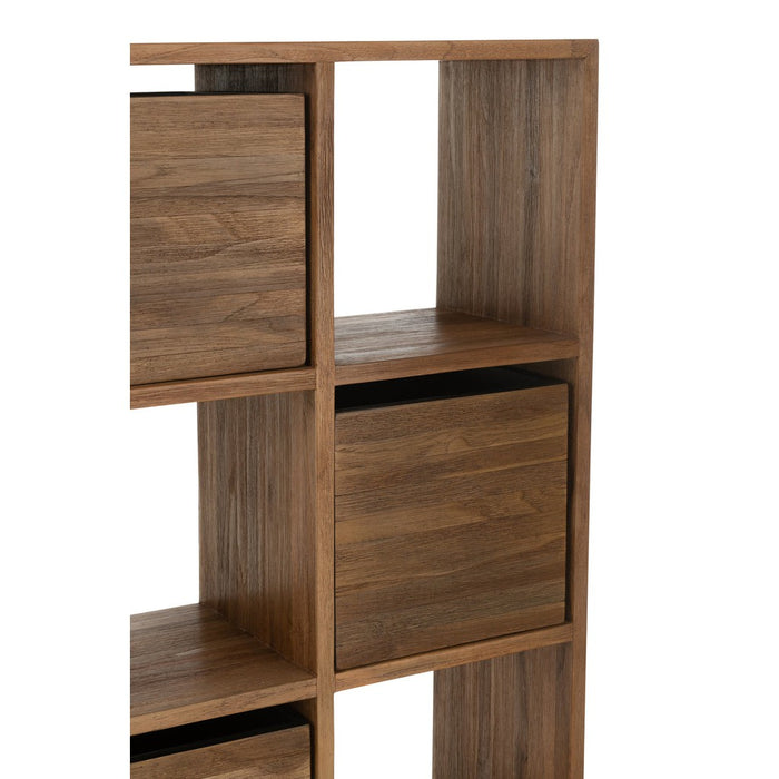 Opbergkast Naturel Recycled hout 30x100 cm-Opbergkasten-J-Line