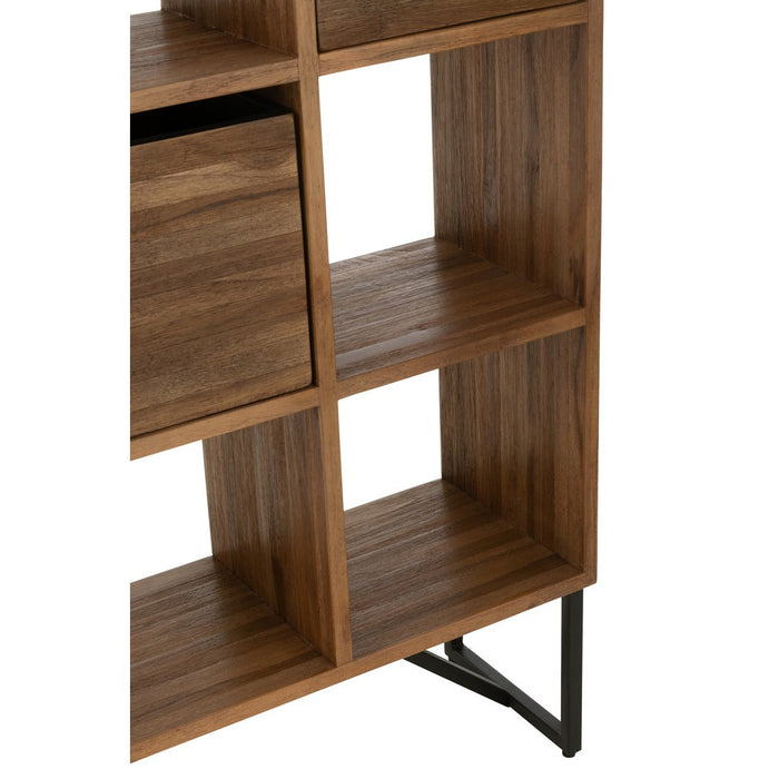 Opbergkast Naturel Recycled hout 30x100 cm-Opbergkasten-J-Line