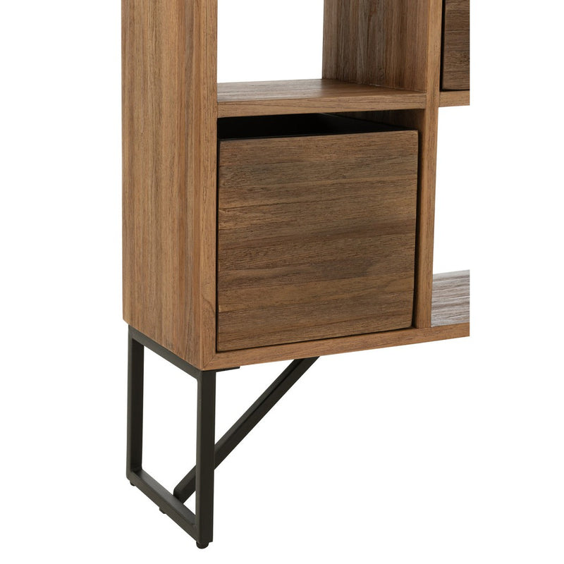 Opbergkast Naturel Recycled hout 30x100 cm-Opbergkasten-J-Line