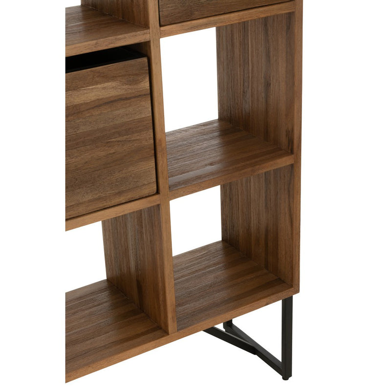 Opbergkast Naturel Recycled hout 30x100 cm-Opbergkasten-J-Line