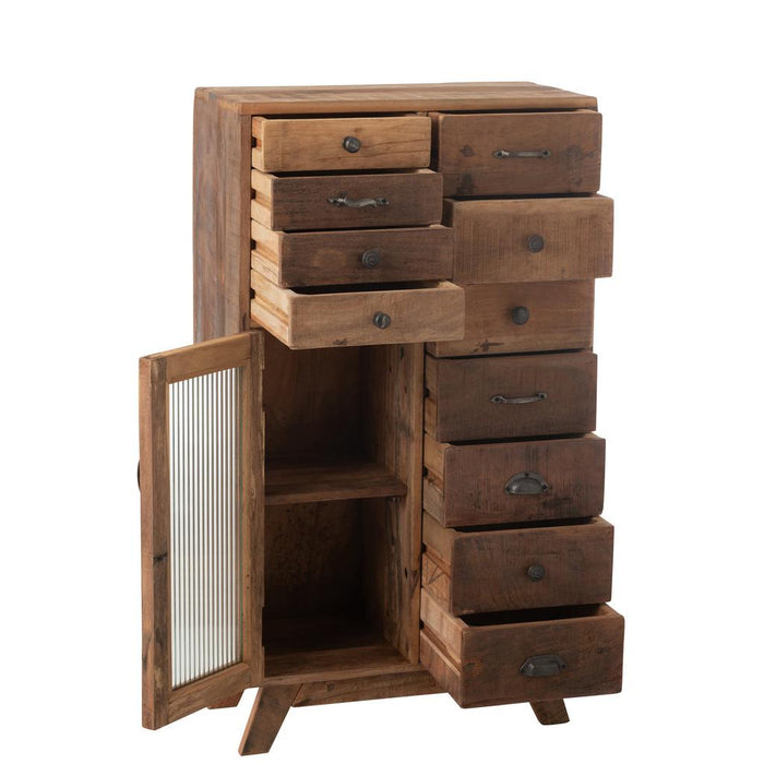 Opbergkast Naturel Recycled hout 30x62 cm-Opbergkasten-J-Line