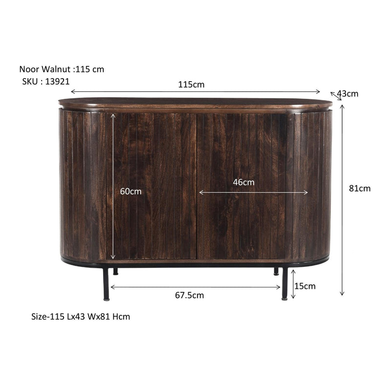 Opbergkast Noor Mangohout Bruin 115x43x81 cm-Dressoirs-Livingfurn