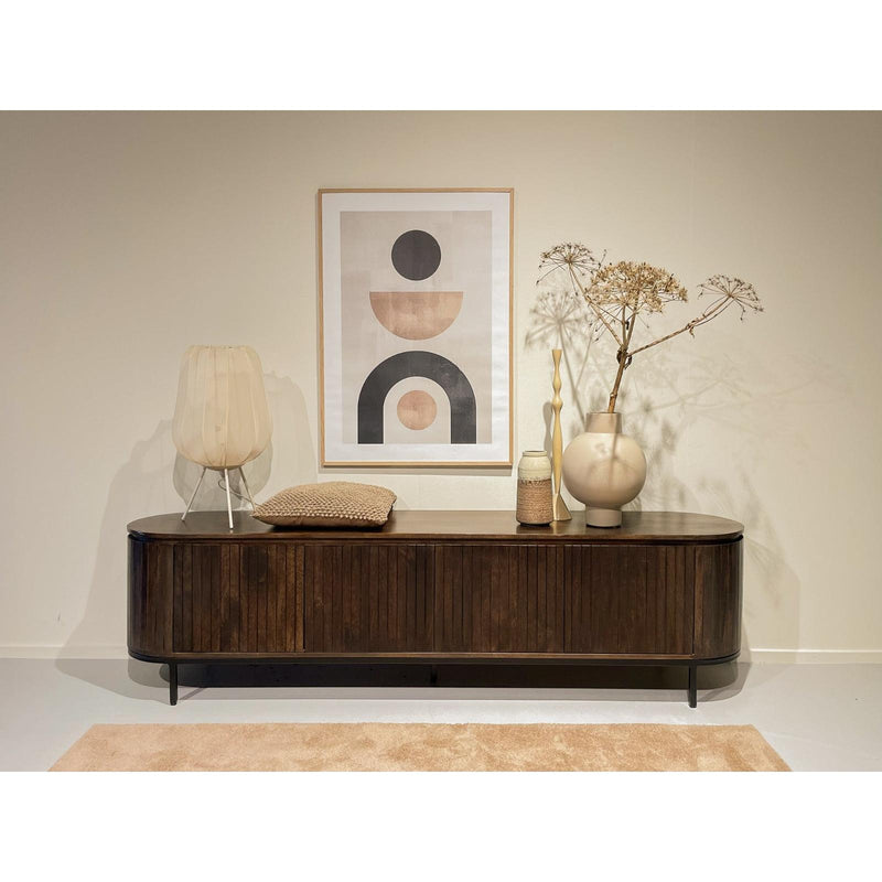 Opbergkast Noor Mangohout Bruin 210x43x56 cm-TV-meubels-Livingfurn