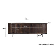 Opbergkast Noor Mangohout Bruin 43x170x56 cm-TV-meubels-Livingfurn