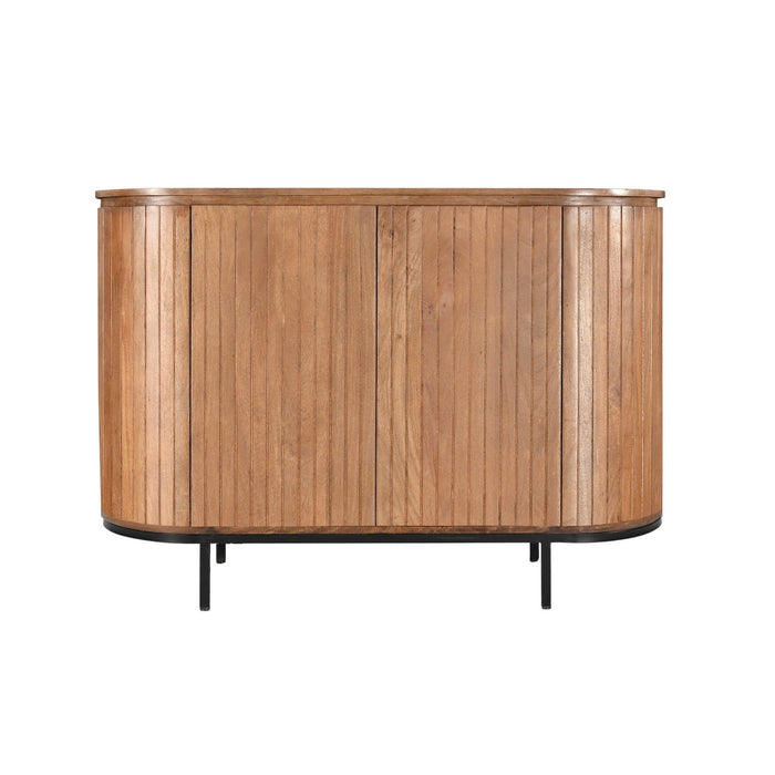 Opbergkast Noor Mangohout Naturel hout 115x43x81 cm-Dressoirs-Livingfurn