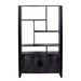 Opbergkast Norris Mangohout Zwart 110x43x180 cm-Opbergkasten-Livingfurn