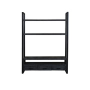 Opbergkast Norris Mangohout Zwart 150x45x200 cm-TV-meubels-Livingfurn