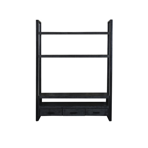 Opbergkast Norris Mangohout Zwart 150x45x200 cm-TV-meubels-Livingfurn