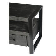 Opbergkast Norris Mangohout Zwart 150x45x50 cm-TV-meubels-Livingfurn