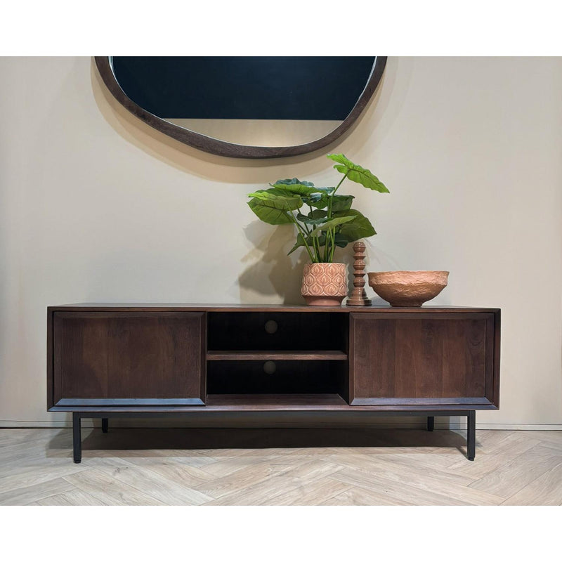 Opbergkast Ravenstein Mangohout Bruin 50x40x150 cm-TV-meubels-Livingfurn