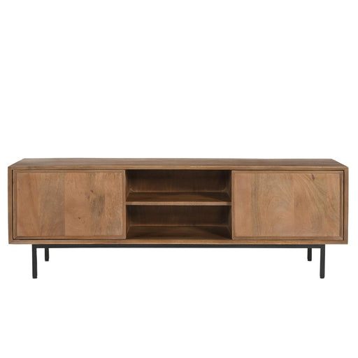 Opbergkast Ravenstein Mangohout Naturel hout 40x50x150 cm-TV-meubels-Livingfurn