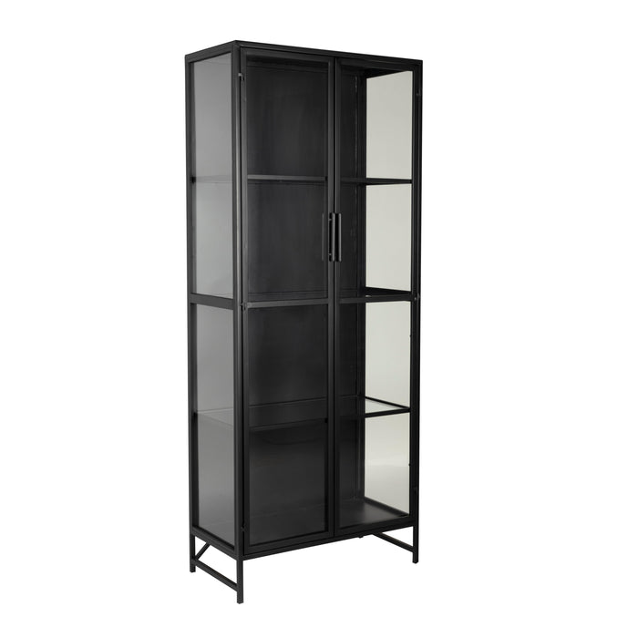 Opbergkast Rob Large Metaal Zwart 35x70 cm-Opbergkasten-Creating Home