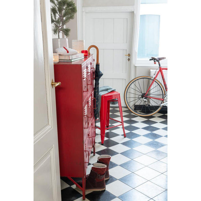 Opbergkast Rood Ijzer 42x86 cm-Opbergkasten-J-Line
