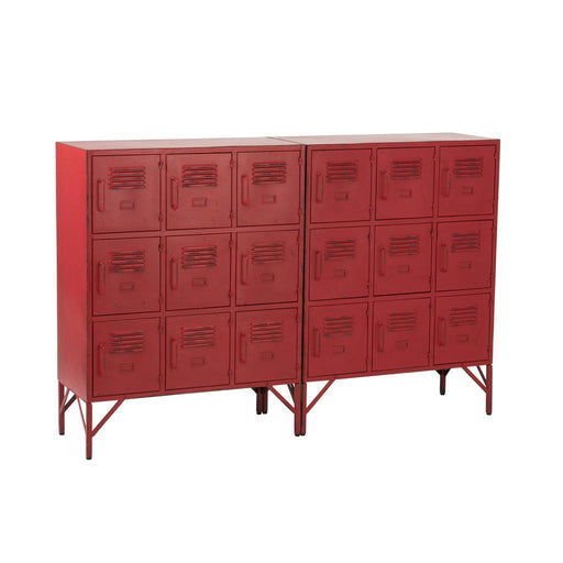 Opbergkast Rood ijzer 42x86 cm-Opbergkasten-J-Line