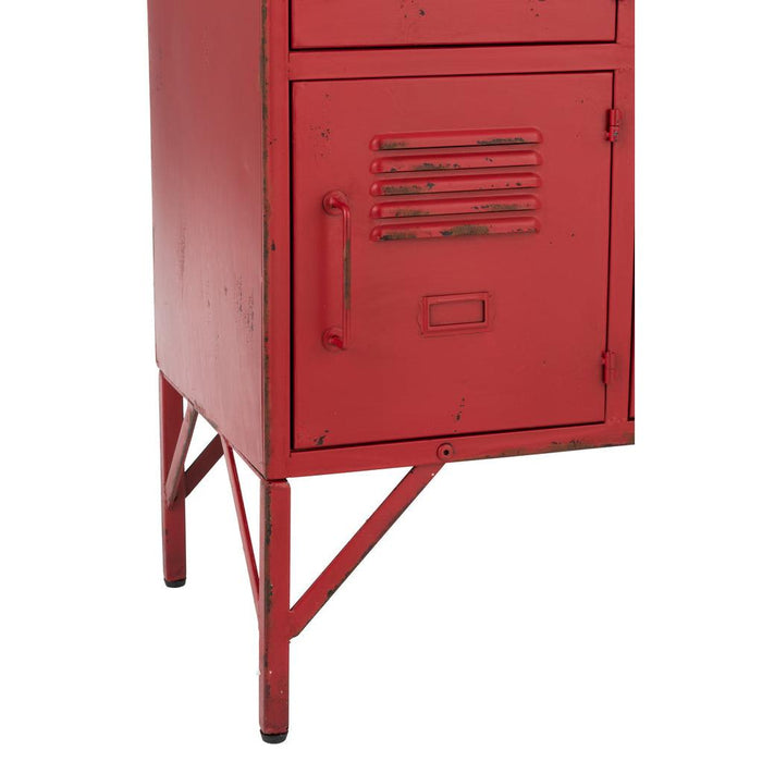 Opbergkast Rood ijzer 42x86 cm-Opbergkasten-J-Line