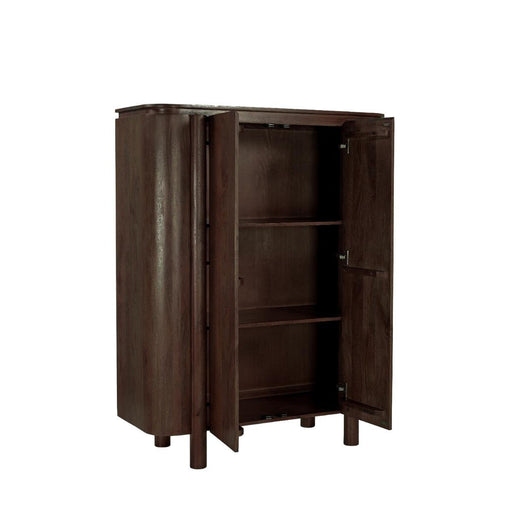Opbergkast Salano Mangohout Bruin 115x43x150 cm-Opbergkasten-Livingfurn