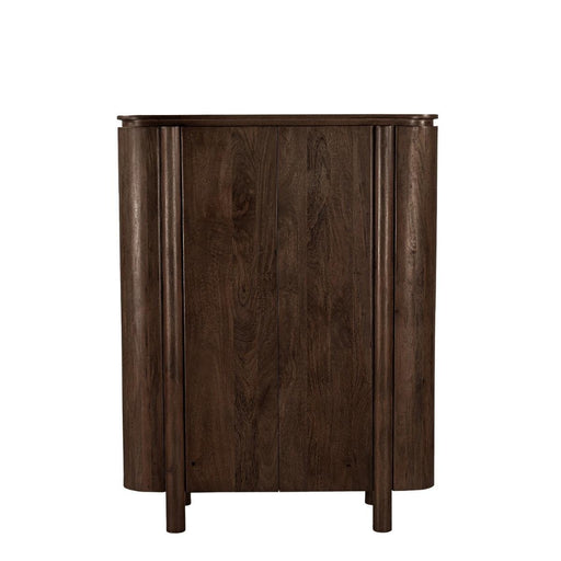 Opbergkast Salano Mangohout Bruin 115x43x150 cm-Opbergkasten-Livingfurn