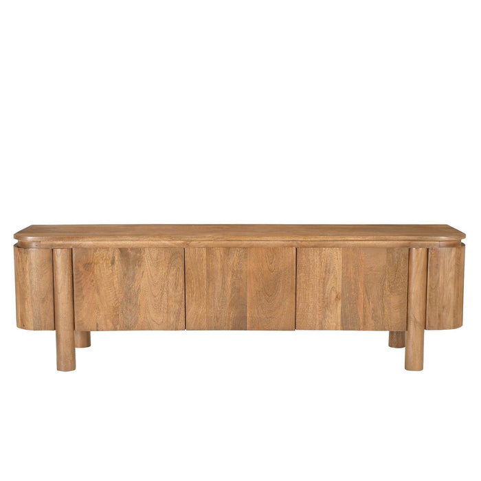 Opbergkast Salano Mangohout Naturel hout 170x43x50 cm-TV-meubels-Livingfurn