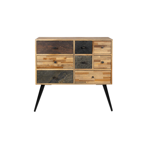 Opbergkast San Teak, Metaal Bruin 31x90 cm-Opbergkasten-Creating Home