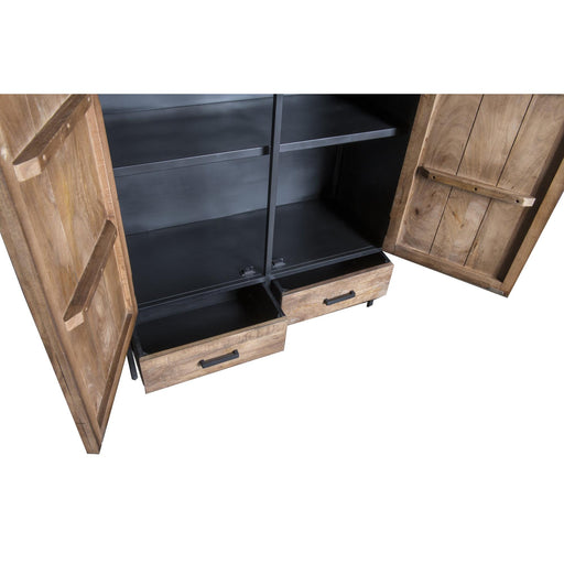 Opbergkast Sturdy Mangohout Naturel hout 100x40x170 cm-Opbergkasten-Livingfurn
