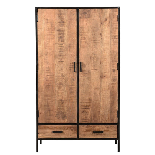 Opbergkast Sturdy Mangohout Naturel hout 100x40x170 cm-Opbergkasten-Livingfurn