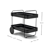 Opbergkast Trolly GIN & TROLLEY Staal Clay Terra 42x74x69.3cm-Opbergkasten-Spinder