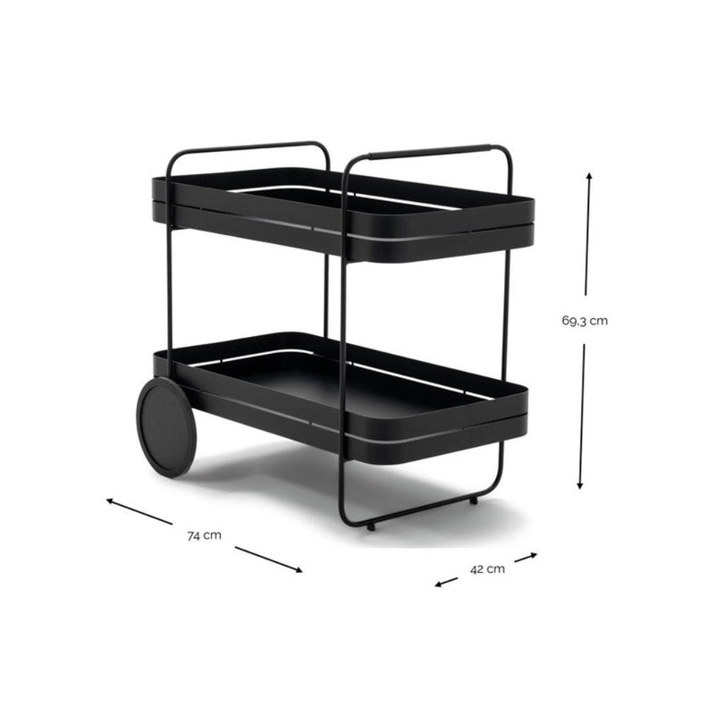 Opbergkast Trolly GIN & TROLLEY Staal Clay Terra 42x74x69.3cm-Opbergkasten-Spinder