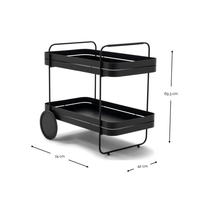 Opbergkast Trolly GIN & TROLLEY Staal Clay Terra 42x74x69.3cm-Opbergkasten-Spinder
