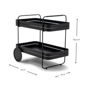 Opbergkast Trolly GIN & TROLLEY Staal Dusty Green 42x74x69.3cm-Opbergkasten-Spinder