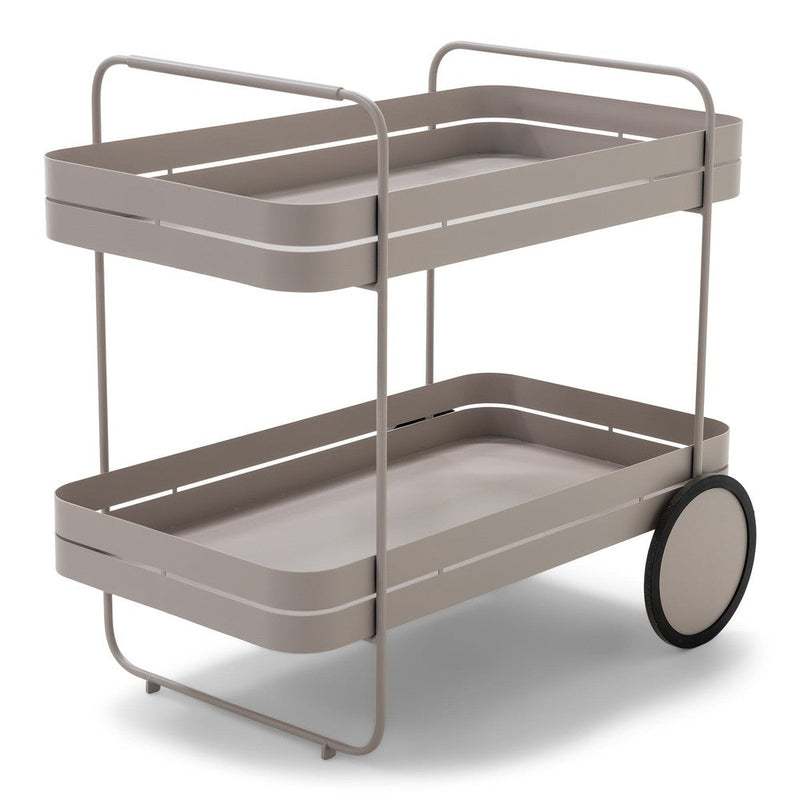 Opbergkast Trolly GIN & TROLLEY Staal Silky Taupe 42x74x69.3cm-Opbergkasten-Spinder