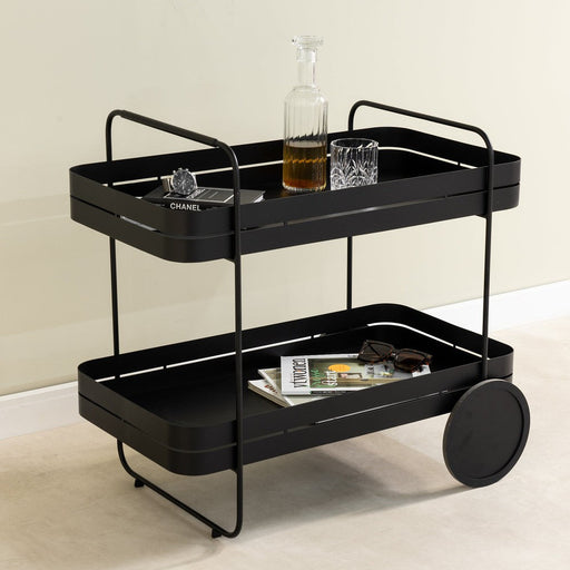 Opbergkast Trolly GIN & TROLLEY Staal Zwart 42x74x69.3cm Spinder-Opbergkasten-Spinder