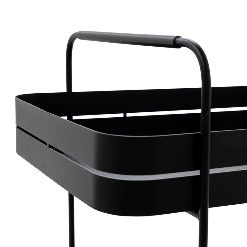 Opbergkast Trolly GIN & TROLLEY Staal Zwart 42x74x69.3cm Spinder-Opbergkasten-Spinder