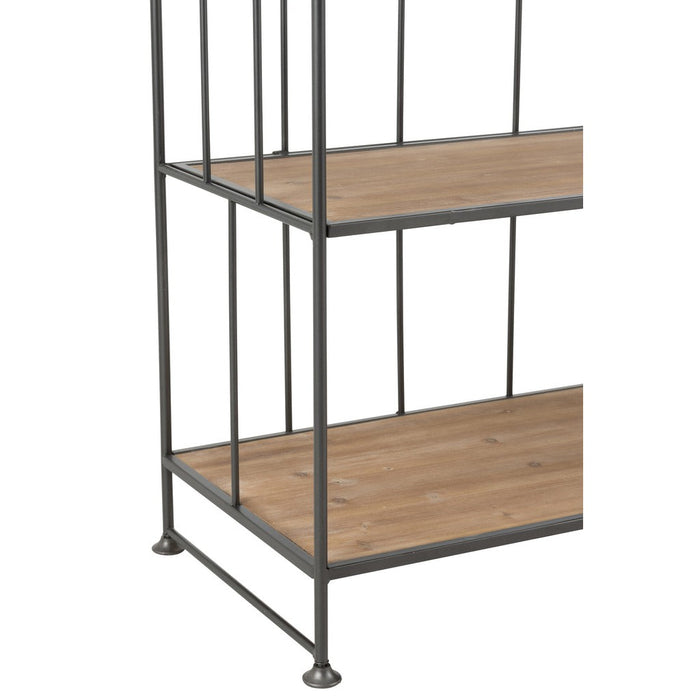 Opbergkast Vakkenkast Bruin Fir hout Rond 40x80 cm-Opbergkasten-J-Line