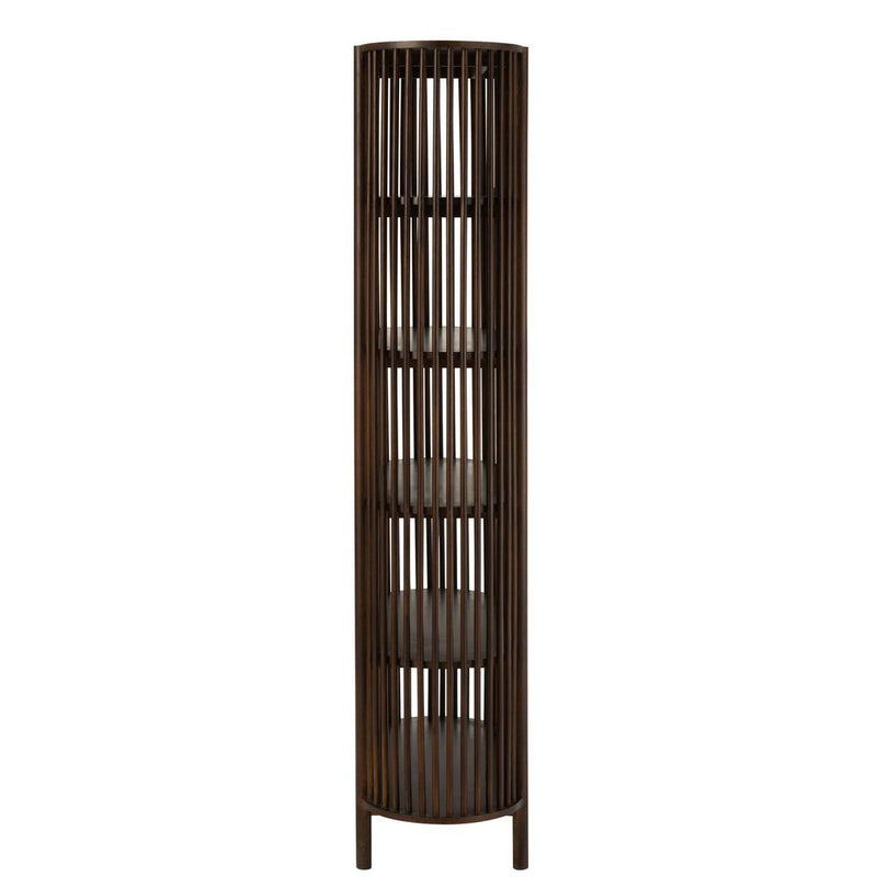 Opbergkast Vakkenkast Bruin Mangohout hout 84x38 cm-Opbergkasten-J-Line