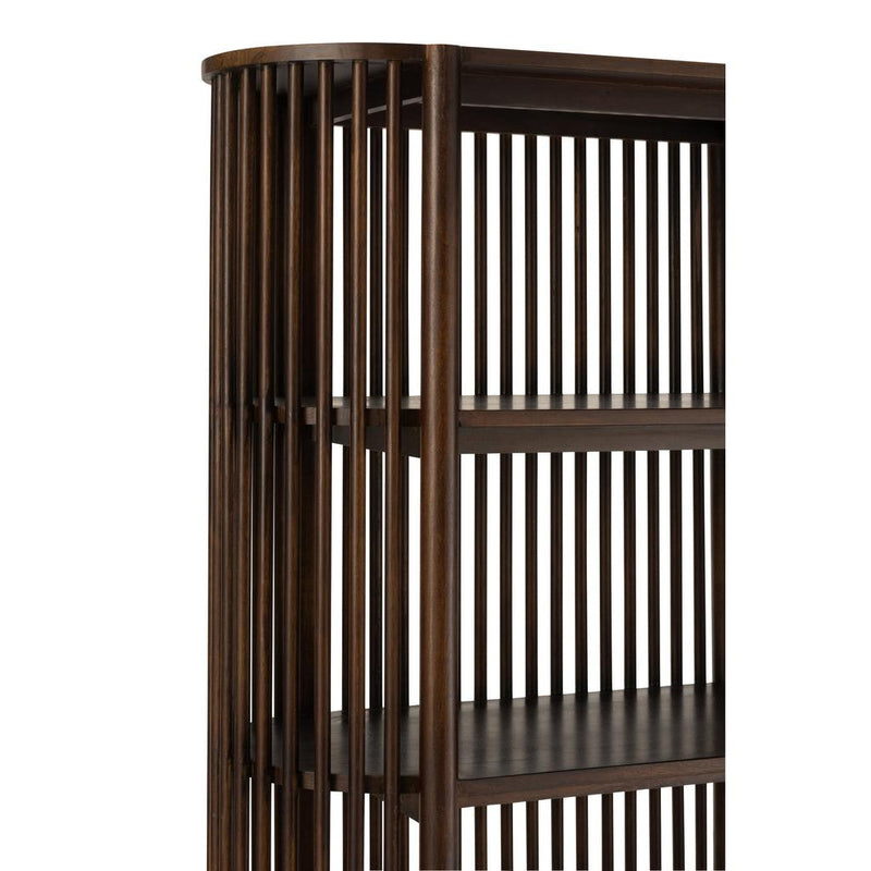 Opbergkast Vakkenkast Bruin Mangohout hout 84x38 cm-Opbergkasten-J-Line