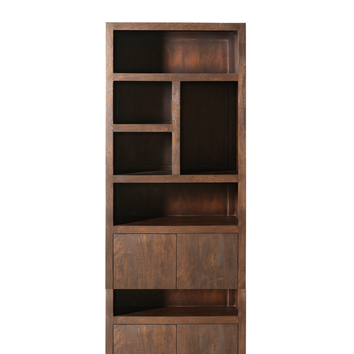 Opbergkast Vakkenkast Brussel Bruin 90 cm 90x45x200 cm-Opbergkasten-Starfurn