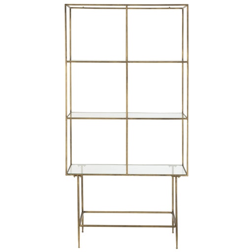 Opbergkast Vakkenkast Goud Glas 40x100 cm-Opbergkasten-J-Line