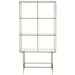 Opbergkast Vakkenkast Goud Glas 40x100 cm-Opbergkasten-J-Line
