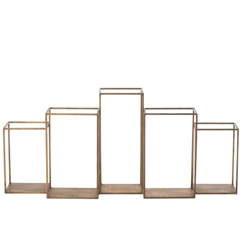 Opbergkast Vakkenkast Goud Ijzer 20x93 cm-Opbergkasten-J-Line