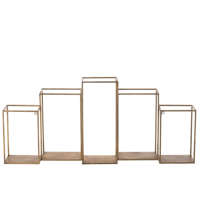 Opbergkast Vakkenkast Goud Ijzer 20x93 cm-Opbergkasten-J-Line