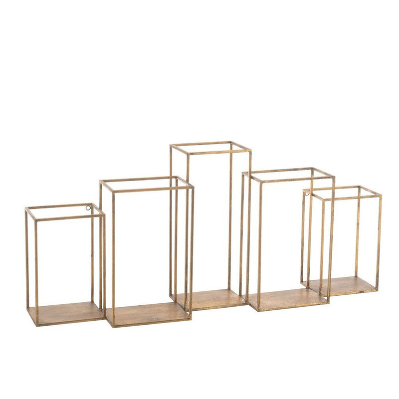 Opbergkast Vakkenkast Goud Ijzer 20x93 cm-Opbergkasten-J-Line